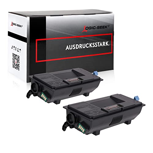 Logic-Seek 2 TK-3160 Toner kompatibel für Kyocera Ecosys P3045dn P3050 P3055 P3060 P3145dn (2 x Black) von Logic-Seek