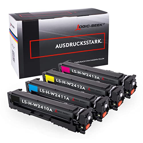 Logic-Seek 4 Toner [MIT CHIP] kompatibel für HP W2410A - W2413A 216A für Color Laserjet Pro M155nw M 180 Series M182n M182nw MFP M183fw von Logic-Seek