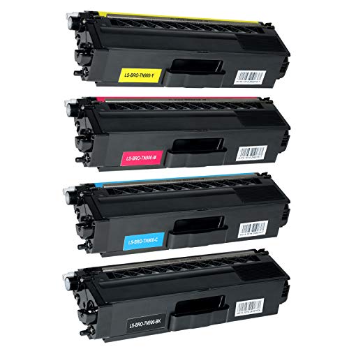 Logic-Seek 4 Toner kompatibel für Brother TN-900 HL-9200 CDWT MFC-9500 9550 Series CDW CDWT - TN900BK TN900C TN900M TN900Y -Schwarz 6.000 Seiten, Color je 6.000 Seiten von Logic-Seek