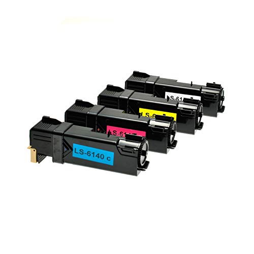 Logic-Seek 4 Toner kompatibel für Xerox Phaser 6140 DN - 106R01477-106R01480, Schwarz 2500 Seiten, Color je 2000 Seiten von Logic-Seek