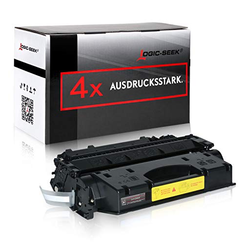 Logic-Seek 4 Toner kompatibel mit HP CE505X 05X Laserjet P 2053 2054 2055 2056 2057 D DN X von Logic-Seek