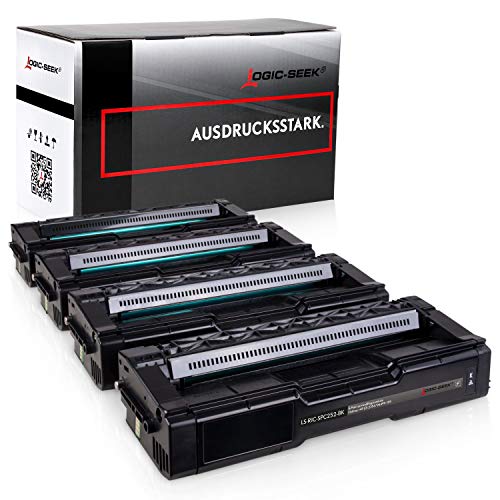 Logic-Seek 4 Toner kompatibel mit Ricoh Aficio SPC262DNW SP-C252dn SP-C252sf SP-C262 von Logic-Seek