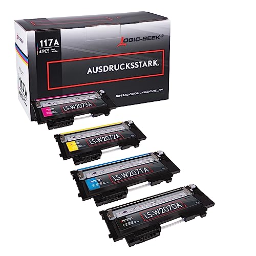 Logic-Seek 4 Toner kompatibel zu HP 117A ersetzt W2070A W2071A W2072A 2073A für HP Color Laser 150a 150nw 178nwg 179fwg von Logic-Seek
