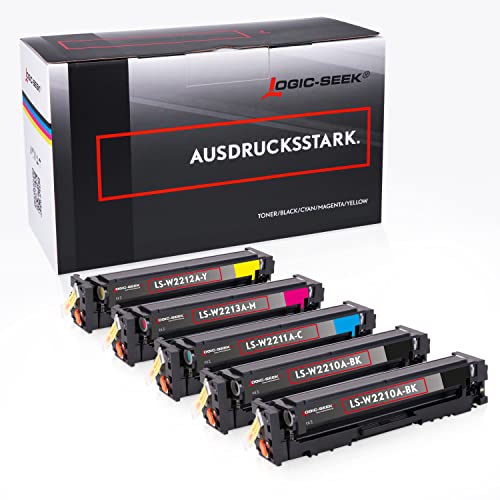 Logic-Seek 5 Toner [MIT CHIP] kompatibel für HP 207A W2210A - W2213A für Color Laserjet Pro M255dw M255nw MFP M282nw MFP M283cdw MFP M283fdn MFP M283fdw von Logic-Seek