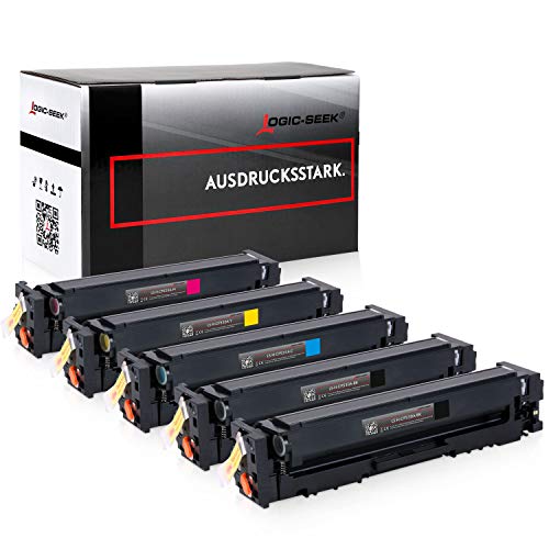 Logic-Seek 5 Toner kompatibel mit HP CF530A-CF533A für Color Laserjet Pro M180n M181fw - 205A von Logic-Seek