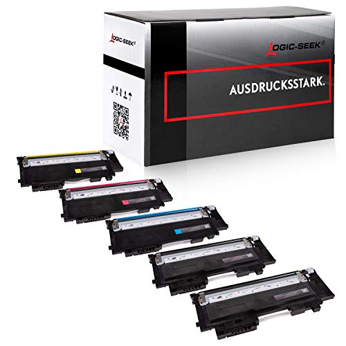 Logic-Seek 5X Toner kompatibel für CLT-P404C CLT-K404S CLT-C404S CLT-M404S CLT-Y404S 2X BK 1x CMY Multipack für Samsung Xpress C430W C480FN C480FW C480W von Logic-Seek