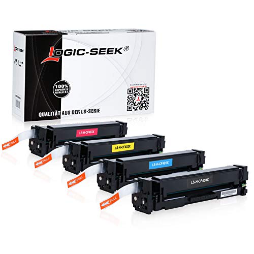 Logic-Seek Toner kompatibel für HP 201X CF400X-CF403X passend für Color Laserjet Pro M252dw Pro M252n Pro M270 Series Pro M274dn Pro MFP M277dw von Logic-Seek
