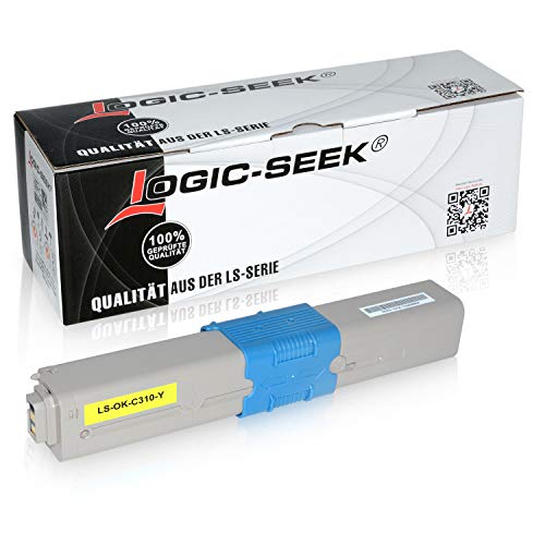 Logic-Seek Toner kompatibel für Oki C 310 330 331 510 522 530 531 561 562 DN W - 44469704 - Yellow 2000 Seiten von Logic-Seek