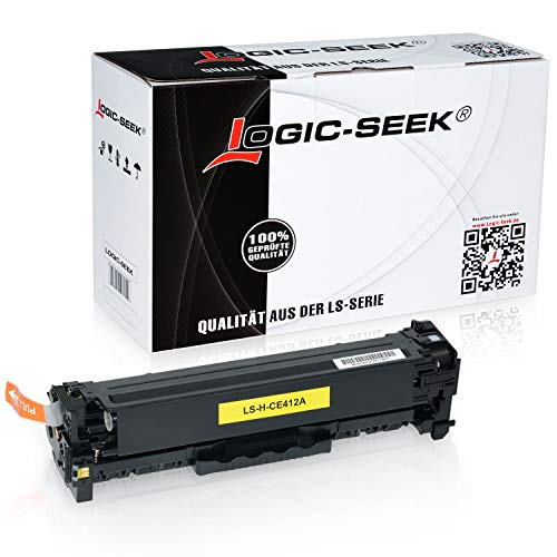 Logic-Seek Toner kompatibel mit HP CE412A 305A Laserjet Pro 300 Color M351 A MFP M375 NW Pro 400 Color M451 475 DN DW NW - Yellow 2.600 Seiten von Logic-Seek