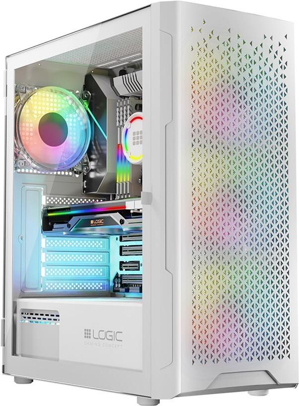 Logic ARAMIS ARGB MINIDI USB-3.0-Gehäuse Weiß (AT-ARAMIS-20-0000000-0002) von Logic