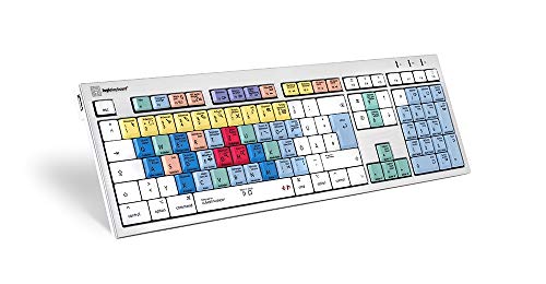 LogicKeyboard LKB-CBASE-CWMU-DE Tastatur, Steinberg Cubase/Nuendo ALBA DE (Apple Mac) Silber/Weiß/Bunt von LogicKeyboard