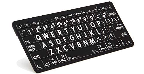 LogicKeyboard LKB-LPWB-BTON-DE Tastatur, XLPrint Bluetooth on DE (Apple Mac) Schwarz/Weiß von LogicKeyboard