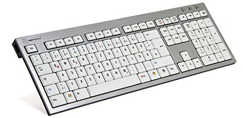 LogicKeyboard SKB-AJPU-DE Tastatur Silber/Weiss von LogicKeyboard