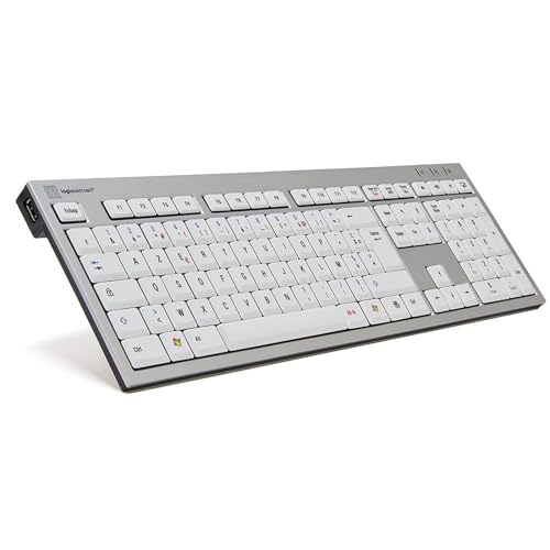 LogicKeyboard SKB-AJPU-FR Tastatur, Premium PC Slim Line (PC/Slim) Silber/Weiß/Schwarz von LogicKeyboard