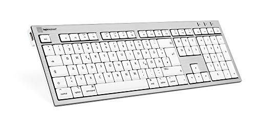 LogicKeyboard SKB-CWMU-DE Tastatur, ALBA DE (Apple Mac) Silber/Weiß/Schwarz von LogicKeyboard