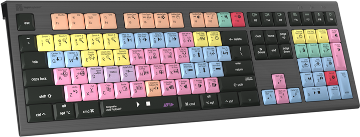 Logickeyboard ASTRA 2 Tastatur USB AZERTY Englisch Schwarz (LKB-PT-A2M-FR) von Logickeyboard