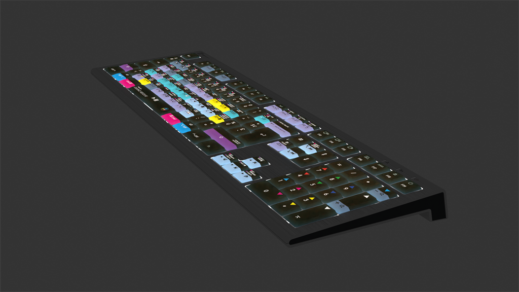 Logickeyboard ASTRA 2 Tastatur USB AZERTY Englisch Schwarz (LKB-RESB-A2M-FR) von Logickeyboard