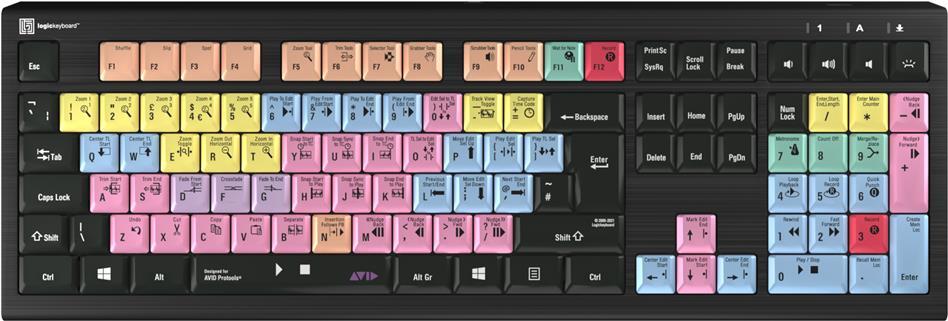 Logickeyboard ASTRA 2 Tastatur USB QWERTY Englisch Schwarz (LKB-PT-A2PC-UK) von Logickeyboard
