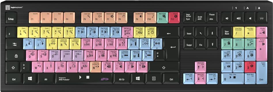 Logickeyboard ASTRA 2. Tastatur Formfaktor: Volle Größe (100%), Geräteschnittstelle: USB, Tastatur-Key Switch: Scherenschlüsselschalter, Tastaturaufbau: AZERTY, Tastatur - Tastenanzahl: 108. Kabellänge: 1,8 m. USB-Hub. Produktfarbe: Schwarz (LKB-PT-A2PC-FR) von Logickeyboard