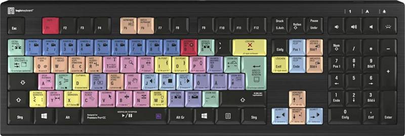 Logickeyboard Adobe Premiere Pro CC Astra 2 DE (PC) Tastatur von Logickeyboard