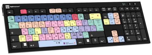 Logickeyboard Adobe Premiere Pro CC Kabelgebunden Tastatur Deutsch, QWERTZ Schwarz Multimediatasten, von Logickeyboard