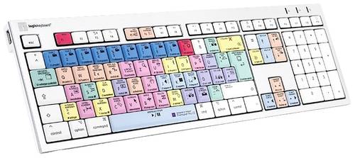 Logickeyboard Adobe Premiere Pro CC Kabelgebunden Tastatur Deutsch, QWERTZ Weiß Multimediatasten, U von Logickeyboard