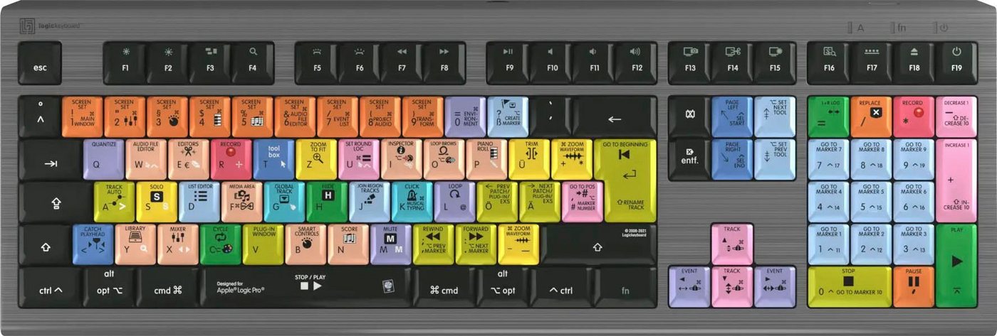 Logickeyboard Apple Logic Pro X2 Astra 2 DE (Mac) Tastatur von Logickeyboard