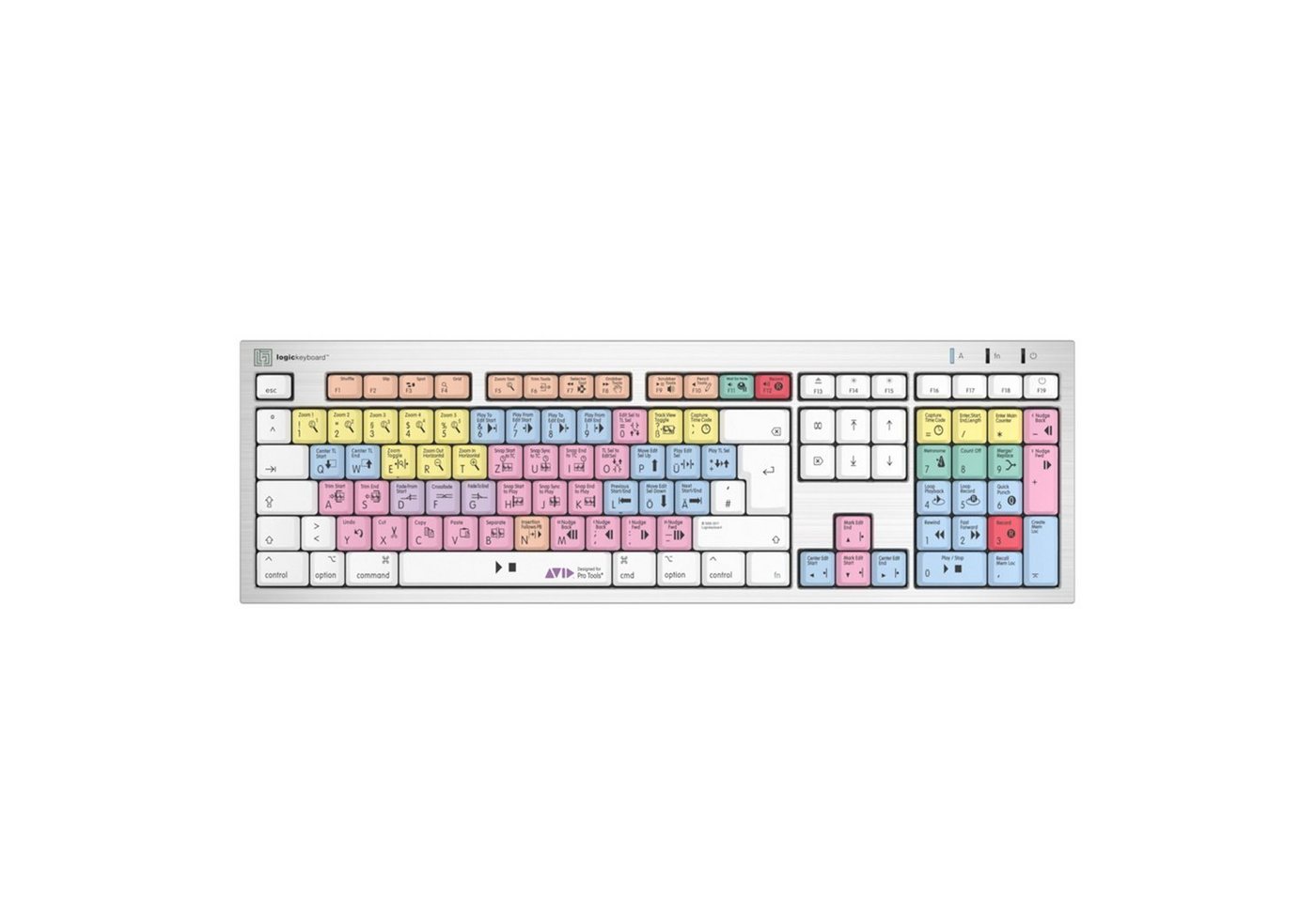 Logickeyboard Apple-Tastatur (Avid Pro Tools ALBA DE (Mac) Pro Tools Tastatur deutsch - Apple Zube) von Logickeyboard