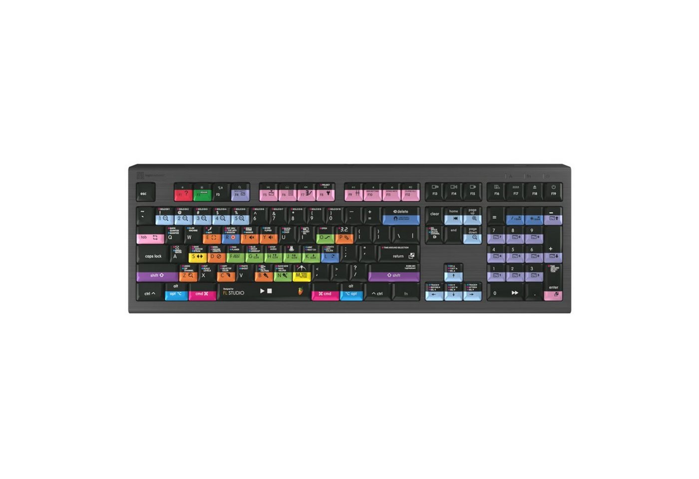 Logickeyboard Apple-Tastatur (FL Studio 20 Astra 2 UK (Mac) FL Studio 20 Tastatur english - Apple) von Logickeyboard
