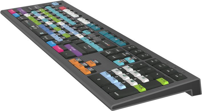 Logickeyboard Avid Media Composer Astra 2 Tastatur USB QWERTY Deutsch Grau (LKB-MCOM4-A2M-DE) von Logickeyboard