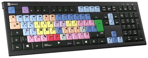 Logickeyboard Avid Media Composer Astra Kabelgebunden Tastatur Deutsch, QWERTZ Schwarz Multimediatas von Logickeyboard