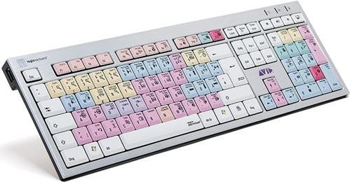 Logickeyboard Avid Pro Tools Tastatur USB QWERTZ Deutsch Schwarz - Silber (LKB-PT-AJPU-DE) von Logickeyboard