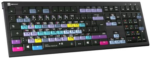 Logickeyboard Davinci Resolve Astra Kabelgebunden Tastatur Deutsch, QWERTZ Schwarz Multimediatasten, von Logickeyboard