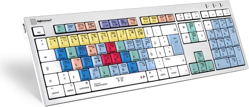 Logickeyboard LKB-CBASE-CWMU-DE USB QWERTZ Deutsch Mehrfarben Tastatur (LKB-CBASE-CWMU-DE) von Logickeyboard