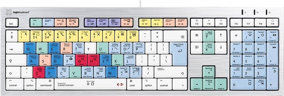 Logickeyboard LKB-CBASE-CWMU-UK USB QWERTY UK Englisch Mehrfarben Tastatur (LKB-CBASE-CWMU-UK) von Logickeyboard