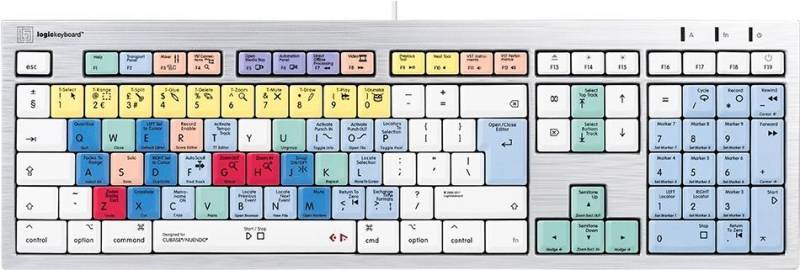 Logickeyboard LKB-CBASE-CWMU-UK USB QWERTY UK Englisch Mehrfarben Tastatur (LKB-CBASE-CWMU-UK) von Logickeyboard