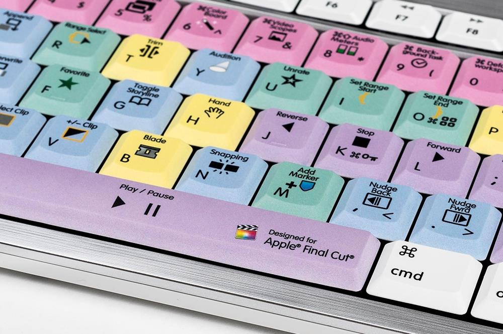 Logickeyboard LKB-FCPX10-CWMU-DE USB QWERTZ Deutsch Mehrfarben Tastatur (LKB-FCPX10-CWMU-DE) von Logickeyboard