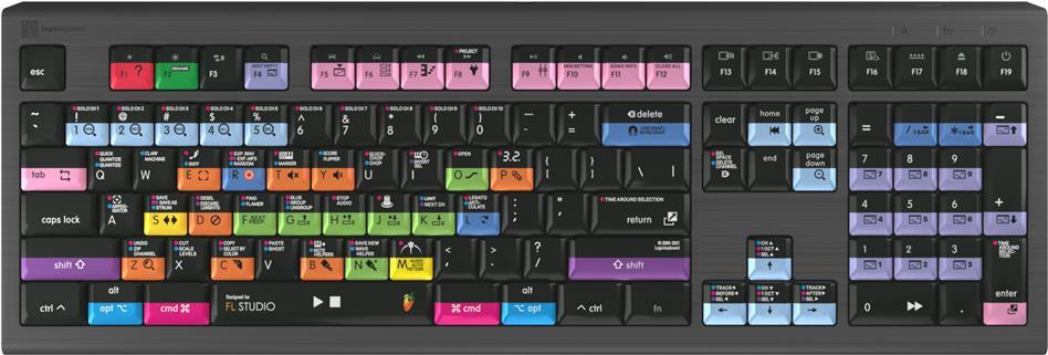 Logickeyboard LKB-FLS-A2M-UK Tastatur USB QWERTY UK Englisch Schwarz (LKB-FLS-A2M-UK) von Logickeyboard