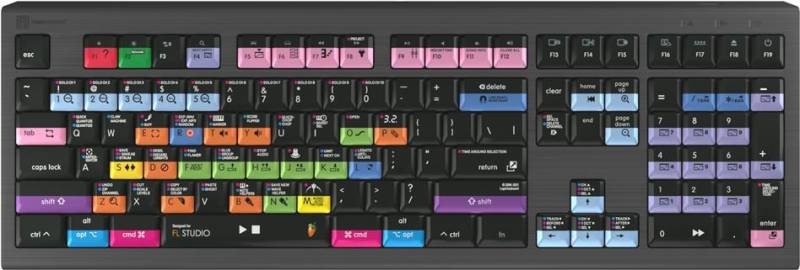 Logickeyboard LKB-FLS-A2M-UK Tastatur USB QWERTY UK Englisch Schwarz (LKB-FLS-A2M-UK) von Logickeyboard