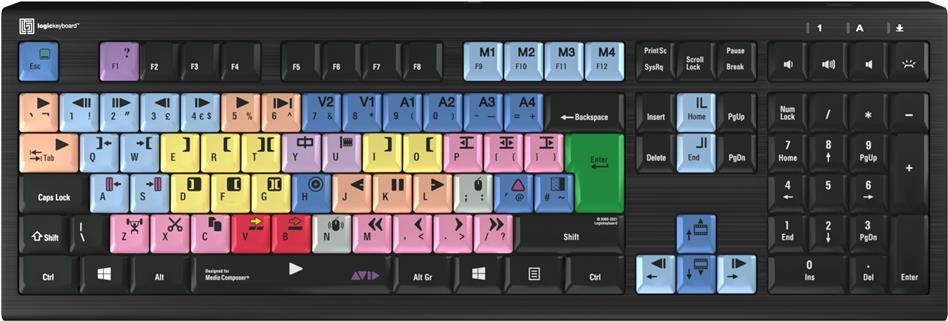Logickeyboard LKB-MCOM4-A2PC-UK Tastatur Lightning QWERTY Englisch Schwarz (LKB-MCOM4-A2PC-UK) von Logickeyboard