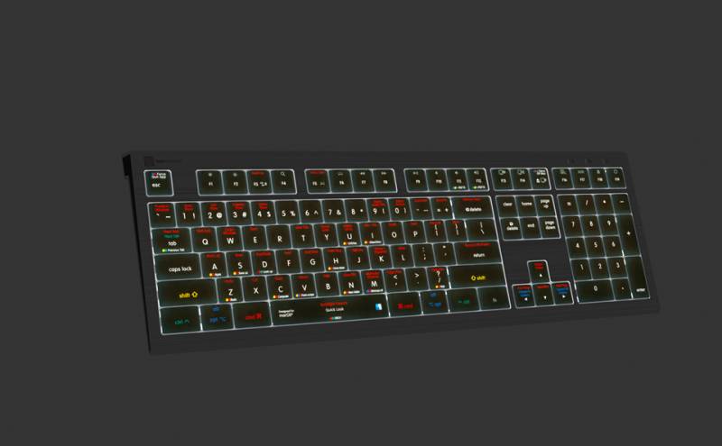 Logickeyboard LKB-OSX-A2M-UK Tastatur USB QWERTY Englisch Schwarz (LKB-OSX-A2M-UK) von Logickeyboard