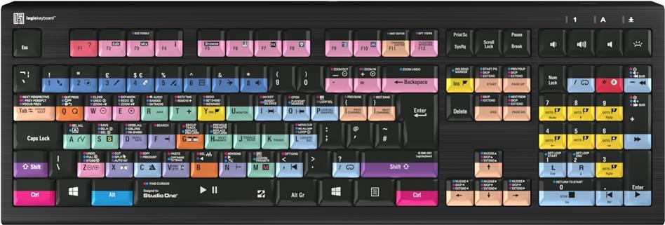 Logickeyboard LKB-PSO3-A2PC-UK Tastatur USB QWERTY Englisch Schwarz (LKB-PSO3-A2PC-UK) von Logickeyboard