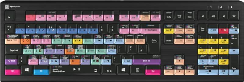 Logickeyboard LKB-PSO3-A2PC-UK Tastatur USB QWERTY Englisch Schwarz (LKB-PSO3-A2PC-UK) von Logickeyboard