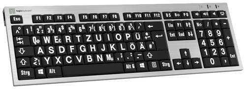 Logickeyboard XL-Print Kabelgebunden Tastatur Deutsch, QWERTZ Grau Multimediatasten, USB-Hub, Geräu Logickeyboard XL-Print Kabelgebunden Tastatur Deutsch, QWERTZ Grau Multimediatasten, USB-Hub, Geräu von Logickeyboard