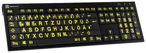 Logickeyboard XL-Print Kabelgebunden Tastatur Deutsch, QWERTZ Schwarz Multimediatasten, USB-Hub, Ger Logickeyboard XL-Print Kabelgebunden Tastatur Deutsch, QWERTZ Schwarz Multimediatasten, USB-Hub, Ger von Logickeyboard