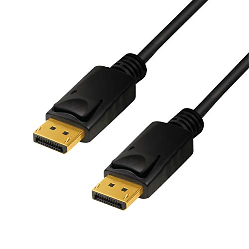 DisplayPort 1.4 Anschlusskabel, 4K/120Hz für volle HD und 3D Qualität mit bester Soundübertragung, 1m von Logilink