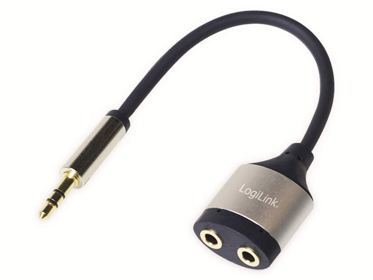 LOGILINK Audioadapter 3,5 mm, 18 cm, Klinkenstecker auf 2x Klinkenbuchse von Logilink