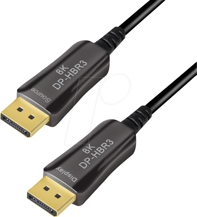 LOGILINK CDF0100 - DisplayPort 1.4 Kabel, St. > St., 8K@60Hz, AOC, 15 m von Logilink