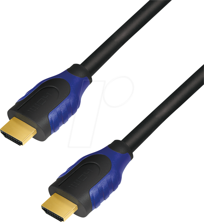 LOGILINK CH0067 - HDMI A Stk. > HDMI A Stk., 4K@60 Hz, schw./blau, 15 m von Logilink