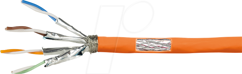 LOGILINK CPV0059 - Cat.7 Verlegekabel S/FTP 1000 MHz, orange, 50 m von Logilink